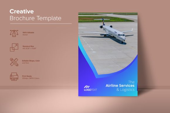 Airline Services Brochure Template