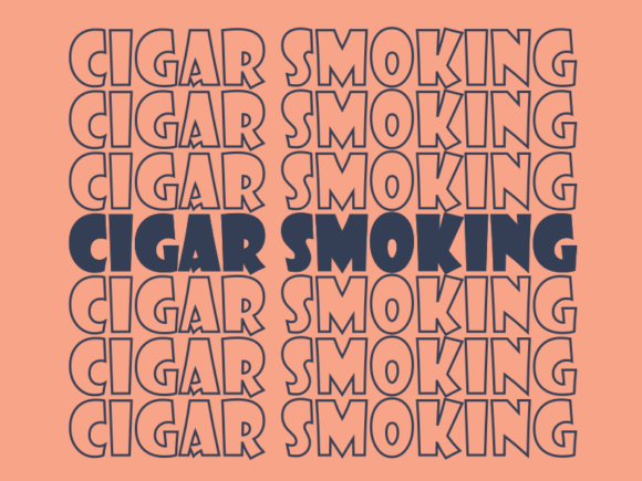 Cigar Smoking SVG Cut File