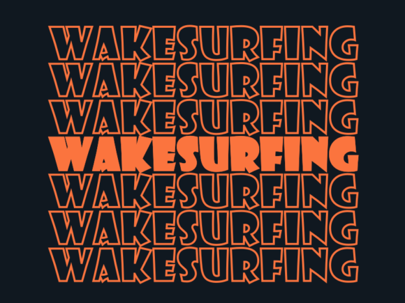 Wakesurfing SVG Cut File